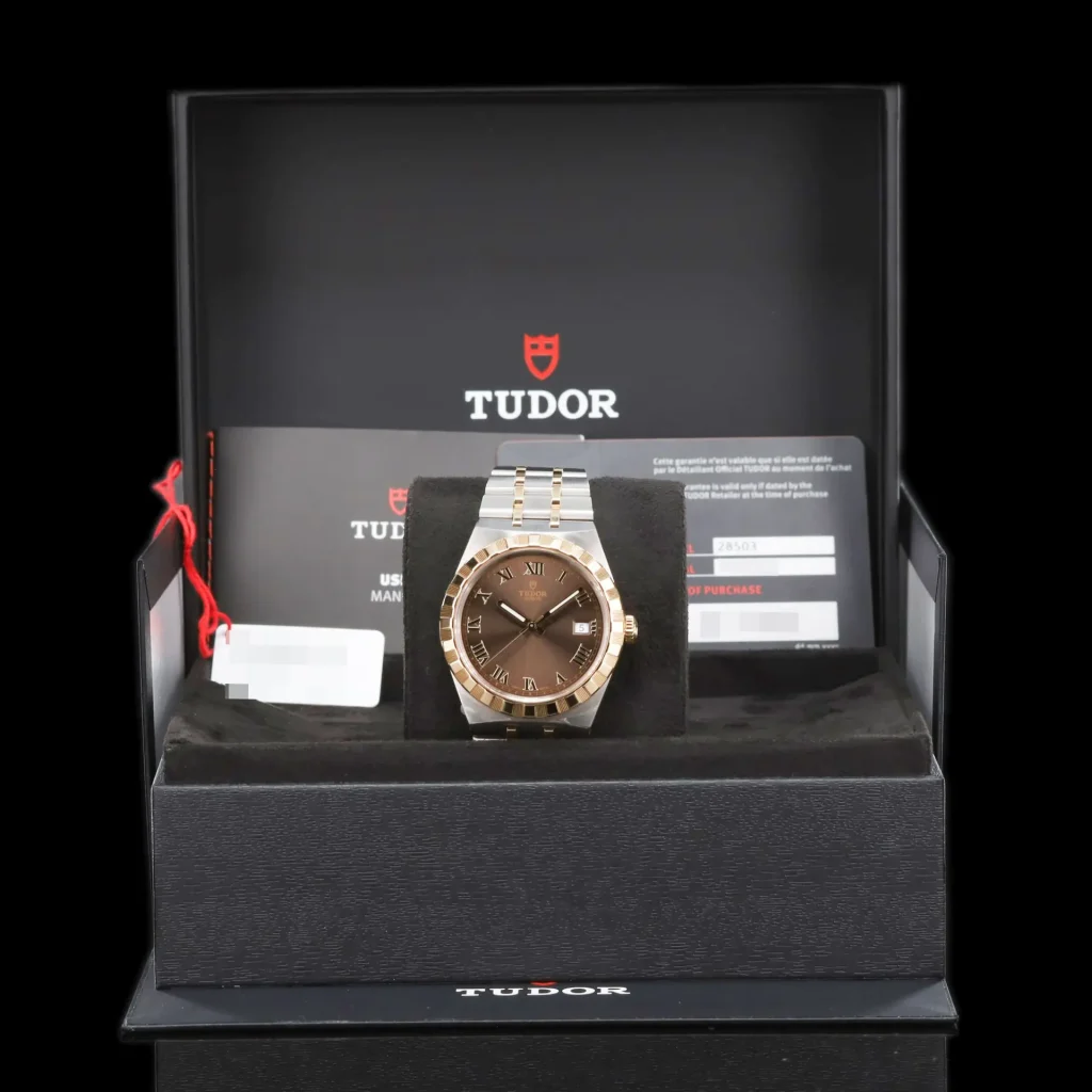Tudor Royal Date 38 Stainless Steel / Yellow Gold / Chocolate – Roman