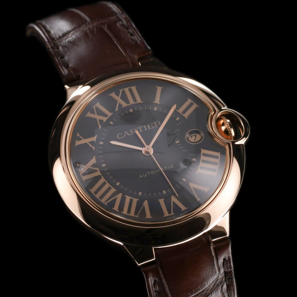 cartier Ballon Bleu 42 Automatic Pink Gold / Chocolate