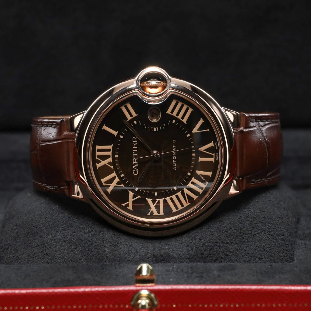 cartier Ballon Bleu 42 Automatic Pink Gold / Chocolate