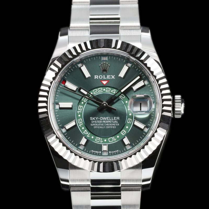 Rolex Sky-Dweller Sky-Dweller Stainless Steel – White Gold / Green / Oyster