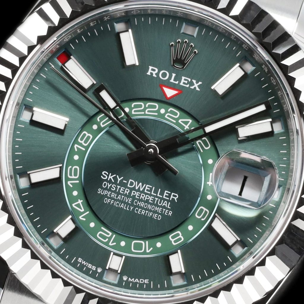 Rolex Sky-Dweller Sky-Dweller Stainless Steel – White Gold / Green / Oyster