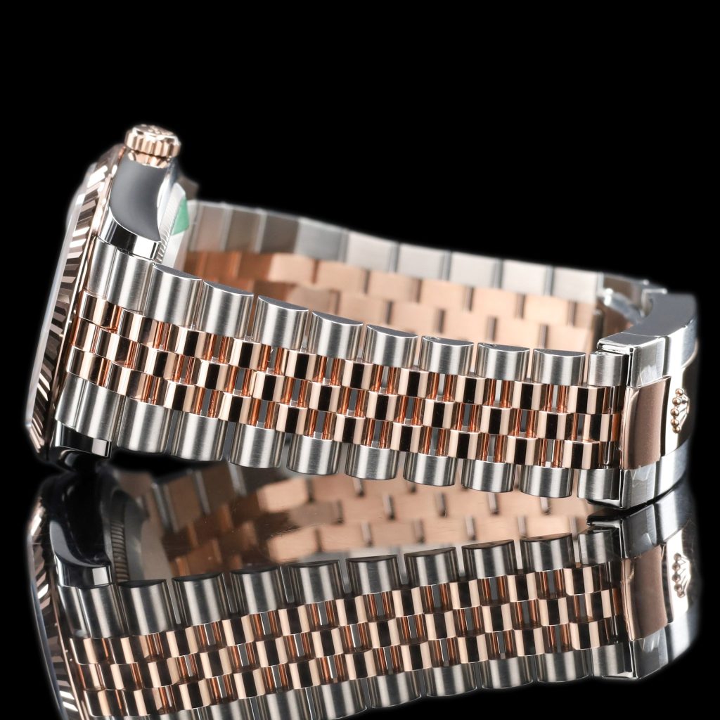 Rolex Datejust 36 Stainless Steel – Everose – Fluted / Slate Roman Diamond / Jubilee