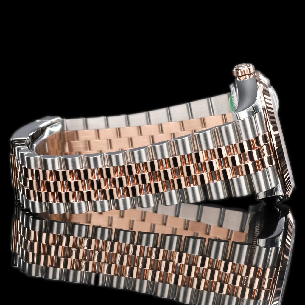 Rolex Datejust 36 Stainless Steel – Everose – Fluted / Slate Roman Diamond / Jubilee