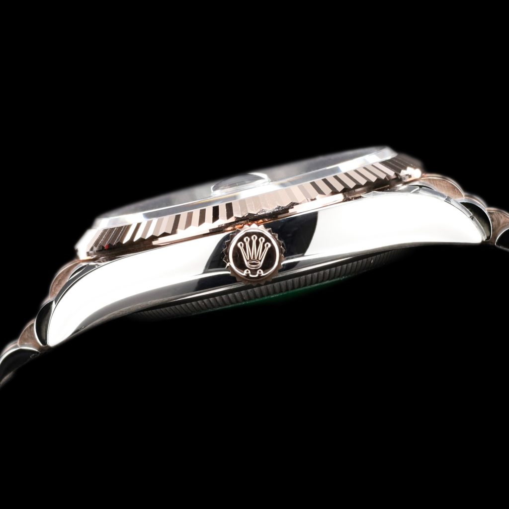 Rolex Datejust 36 Stainless Steel – Everose – Fluted / Slate Roman Diamond / Jubilee