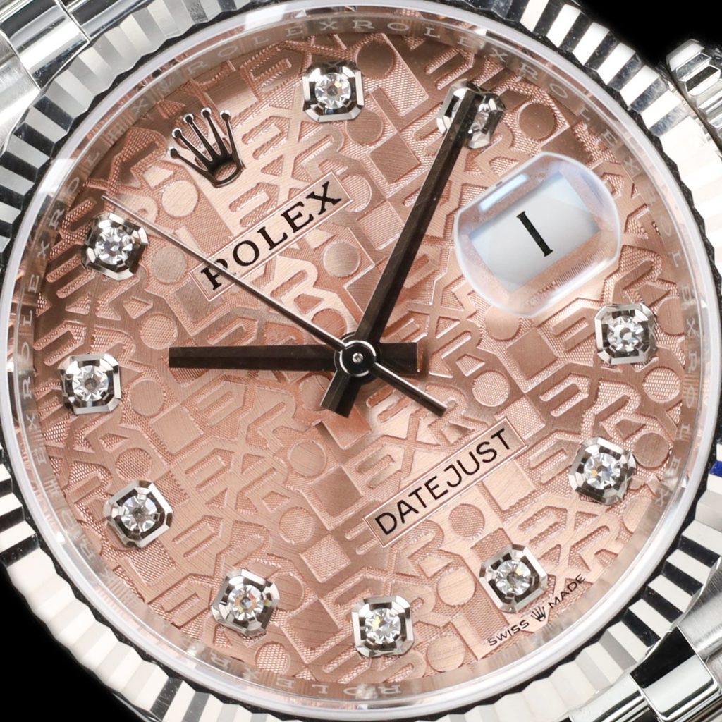 Rolex Datejust 36 Stainless Steel / Fluted / Pink Jubilee / Jubilee