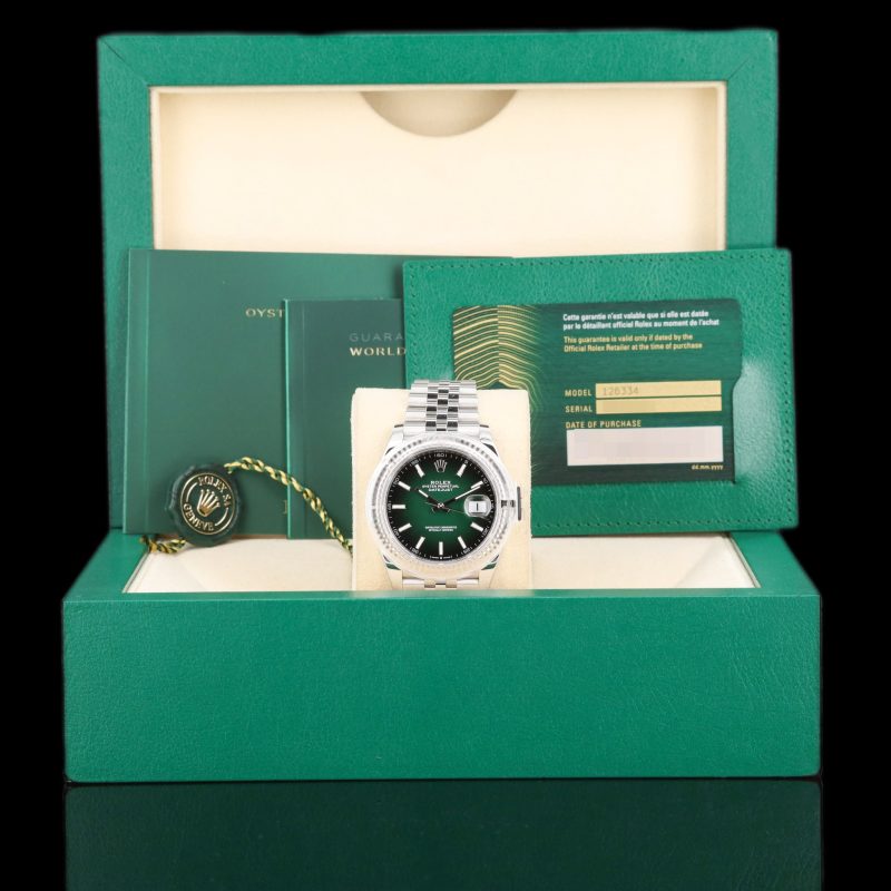 Rolex Datejust 41 Stainless Steel – Fluted / Green Ombré / Jubilee