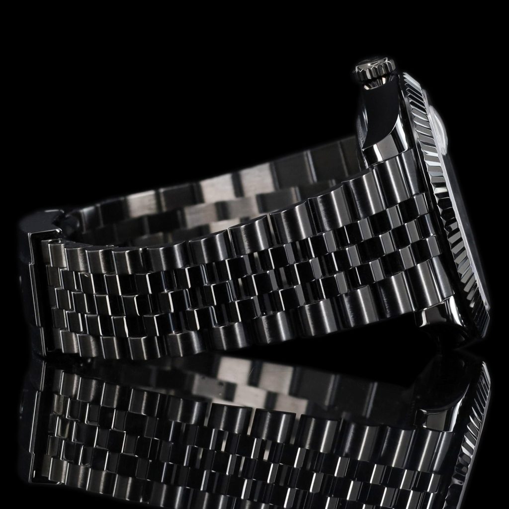 Blaken Datejust Black DLC Multi Color Arabic/Hindi Numerals Black dial