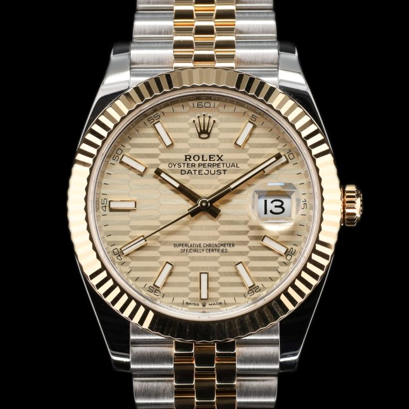 Rolex Datejust 41 Rolesor Yellow – Fluted / Jubilee / Champagne – Fluted