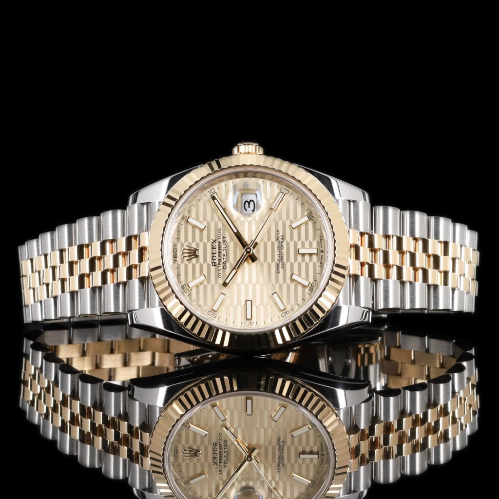 Rolex Datejust 41 Rolesor Yellow – Fluted / Jubilee / Champagne – Fluted