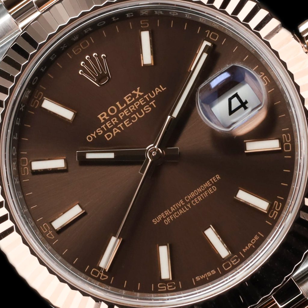 Rolex Datejust 41 Rolesor Everose Fluted / Jubilee / Chocolate
