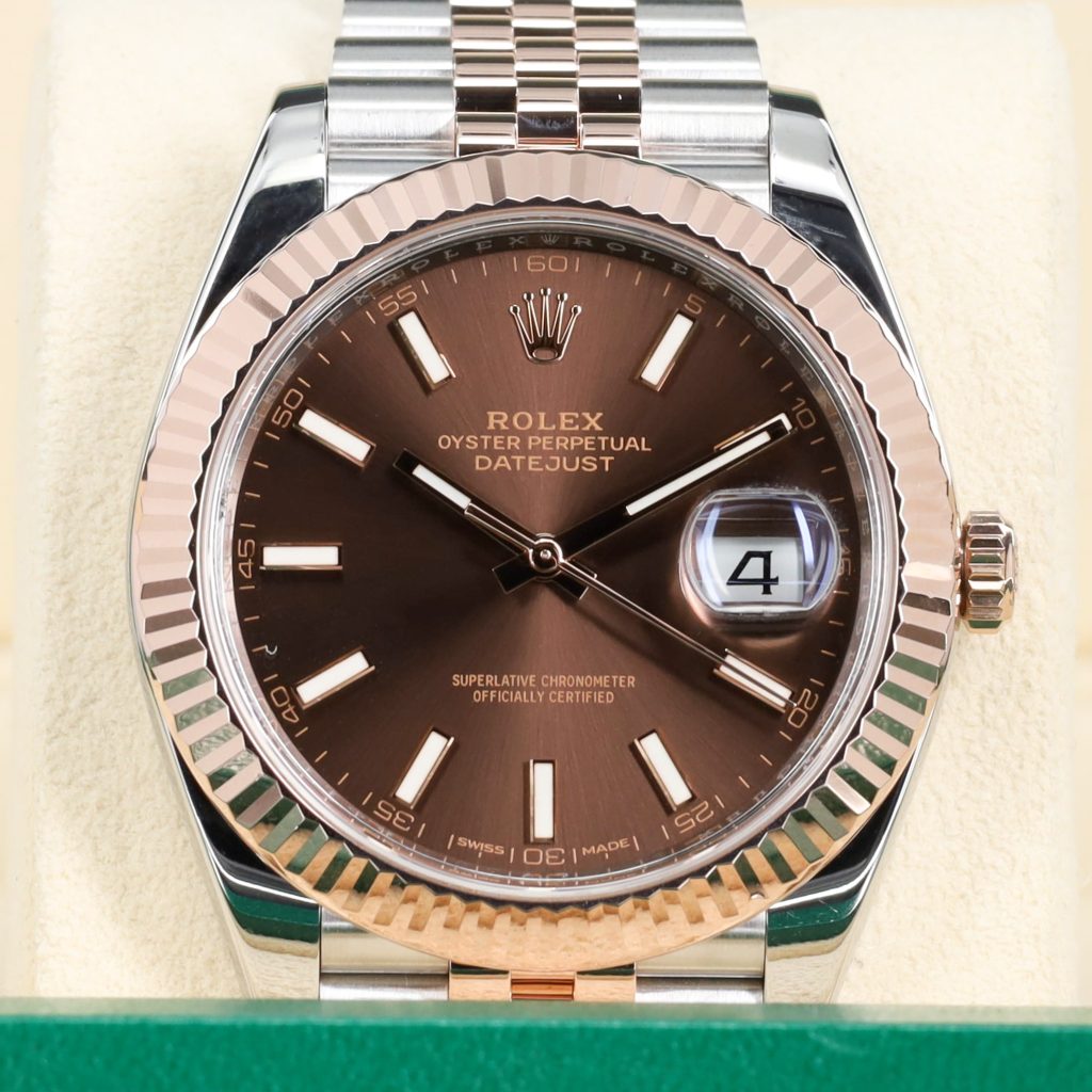 Rolex Datejust 41 Rolesor Everose Fluted / Jubilee / Chocolate