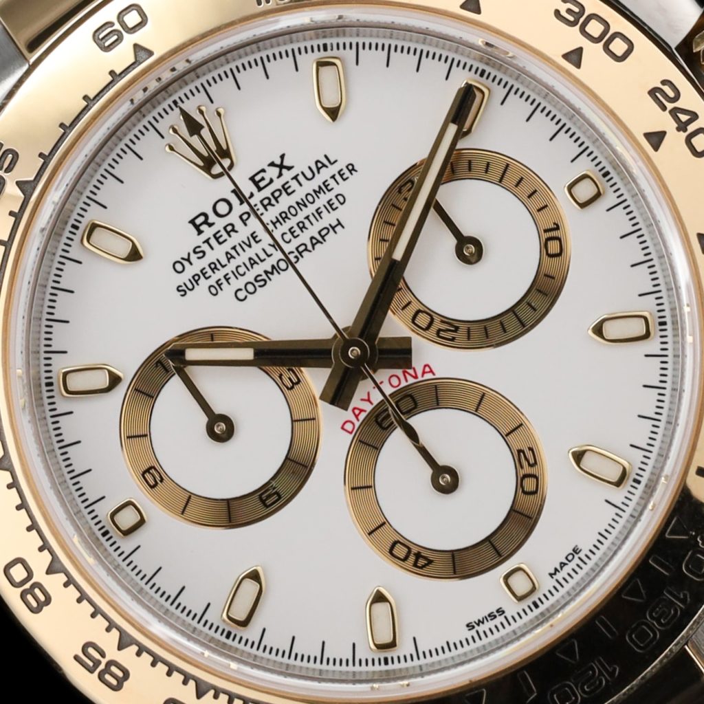 Rolex Daytona Cosmograph Stainless Steel / Yellow Gold / White