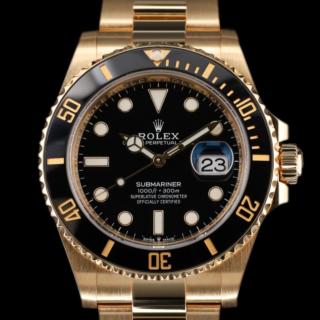 Rolex yellow gold submariner